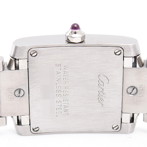 カルティエ 時計 レディース タンクフランセーズSM 2006年クリスマス限定 ラズベリーピンク文字盤 電池式 ステンレス SS Cartier W51030Q3 中古