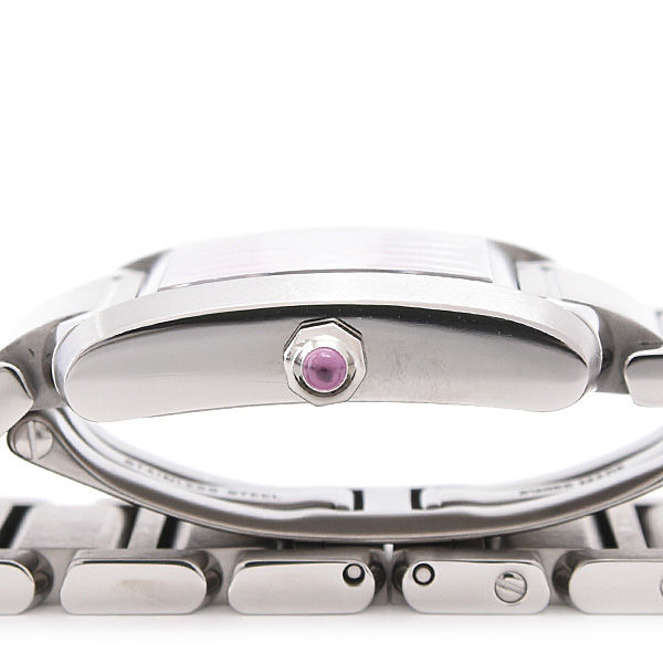 カルティエ 時計 レディース タンクフランセーズSM 2006年クリスマス限定 ラズベリーピンク文字盤 電池式 ステンレス SS Cartier W51030Q3 中古