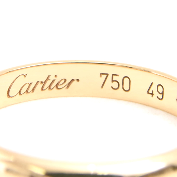 カルティエ 指輪 レディース クラシックウェディング 1Pダイヤ リング 49号 イエローゴールド Cartier 750YG 中古