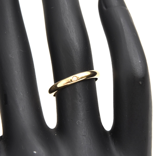 カルティエ 指輪 レディース クラシックウェディング 1Pダイヤ リング 49号 イエローゴールド Cartier 750YG 中古