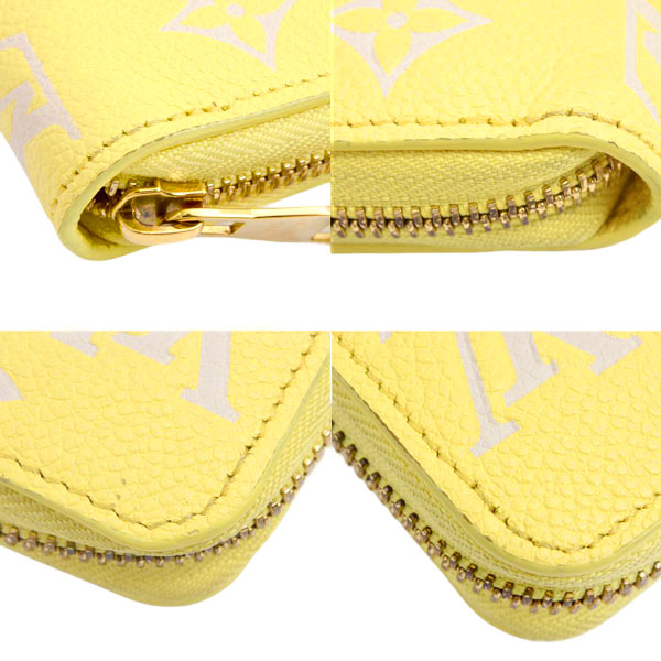 ルイヴィトン 財布 レディース ジッピーウォレット 長財布 モノグラムアンプラント ジョーヌ Louis Vuitton M81427 中古