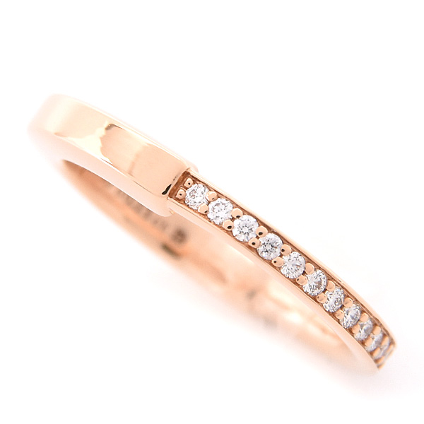 ティファニー 指輪 レディース ロック ダイヤ リング 8号 D0.13ct ピンクゴールド TIFFANY 750PG 中古