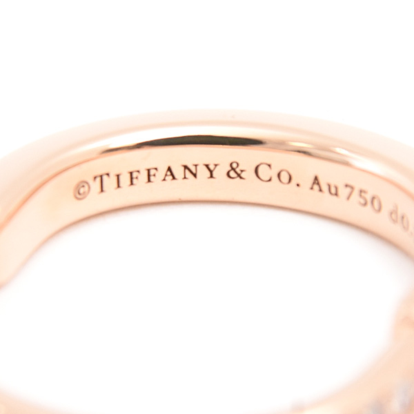ティファニー 指輪 レディース ロック ダイヤ リング 8号 D0.13ct ピンクゴールド TIFFANY 750PG 中古