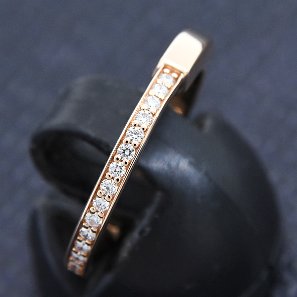 ティファニー 指輪 レディース ロック ダイヤ リング 8号 D0.13ct ピンクゴールド TIFFANY 750PG 中古