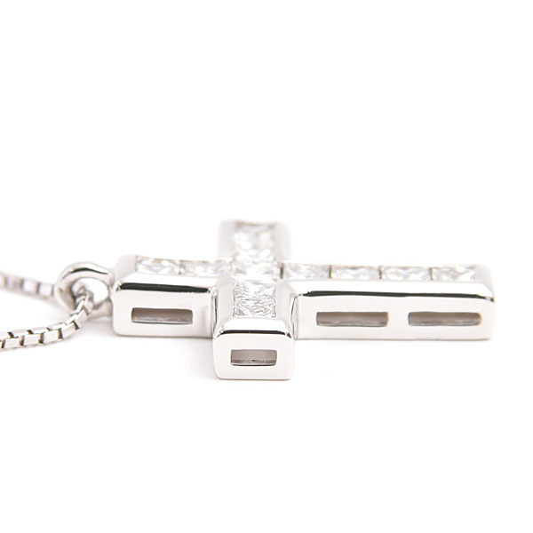 ゆきざき ネックレス レディース メンズ リッチクロス ダイヤ ペンダント D0.50ct プラチナ PT900×PT850 YUKIZAKI 中古