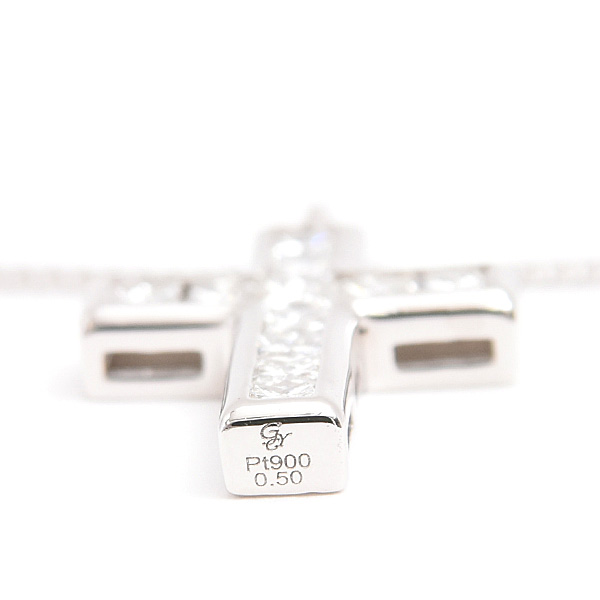 ゆきざき ネックレス レディース メンズ リッチクロス ダイヤ ペンダント D0.50ct プラチナ PT900×PT850 YUKIZAKI 中古