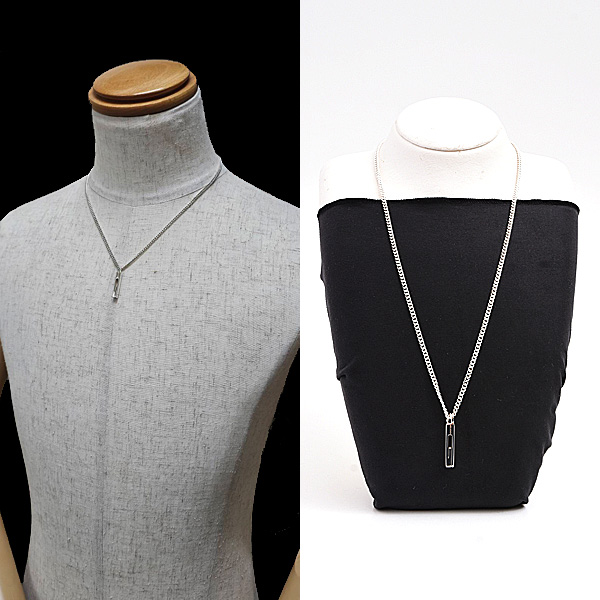 グッチ ネックレス メンズ レディース カットアウトG スターリングシルバー ペンダント GUCCI 225055 J8400 8106 SV925 Ag925 中古