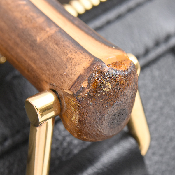 グッチ バッグ レディース ダイアナ ボストンバッグ バンブー カーフ ブラック GUCCI 655663 中古