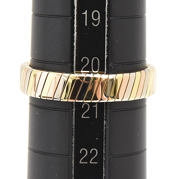 ブルガリ 指輪 メンズ レディース トゥボガス スリーカラー ゴールド リング 約20.5号 BVLGARI 750YG×WG×PG 中古
