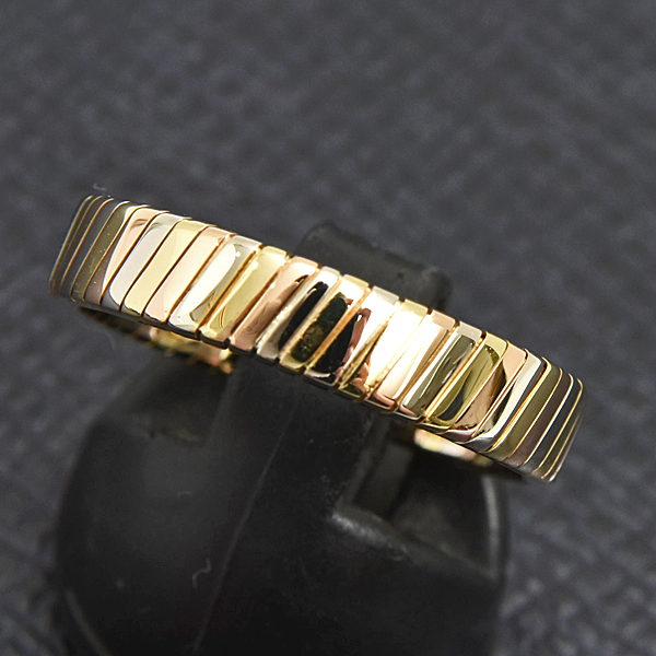 ブルガリ 指輪 メンズ レディース トゥボガス スリーカラー ゴールド リング 約20.5号 BVLGARI 750YG×WG×PG 中古