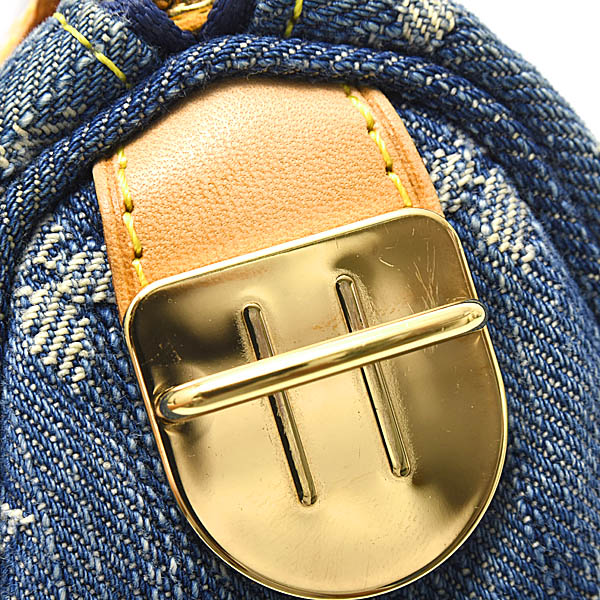 ルイヴィトン バッグ レディース モノグラムデニム トゥルース スピーディGM ポーチ 小物 ブルー Louis Vuitton M95081 中古