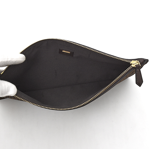 フェンディ バッグ レディース ズッカ 柄 クラッチバッグ セカンドバッグ レザー ブラウン 8N0149 FENDI 中古