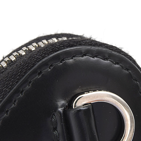 プラダ バッグ レディース トライアングル ミニポーチ ショルダーバッグ カーフ ブラック PRADA 1NR005 中古
