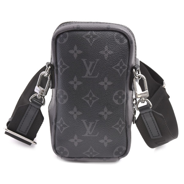 ルイヴィトン バッグ メンズ ダブルフォンポーチ ショルダーバッグ モノグラム エクリプス M81321 Louis Vuitton 中古