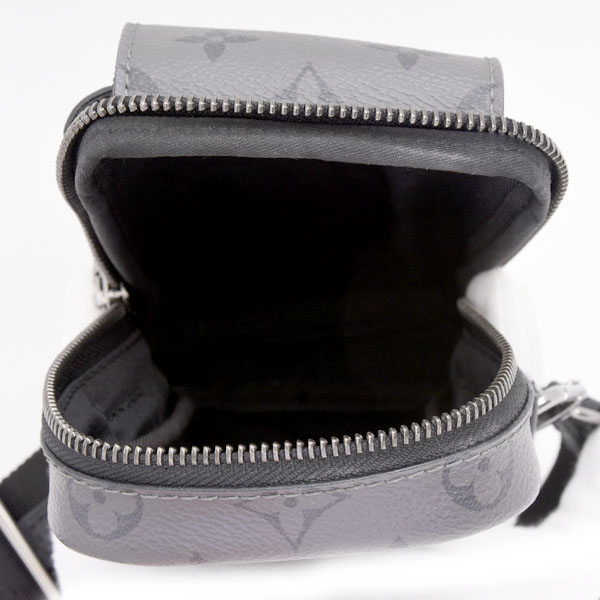 ルイヴィトン バッグ メンズ ダブルフォンポーチ ショルダーバッグ モノグラム エクリプス M81321 Louis Vuitton 中古