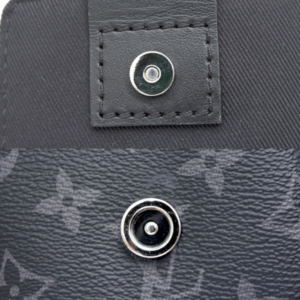 ルイヴィトン バッグ メンズ ダブルフォンポーチ ショルダーバッグ モノグラム エクリプス M81321 Louis Vuitton 中古