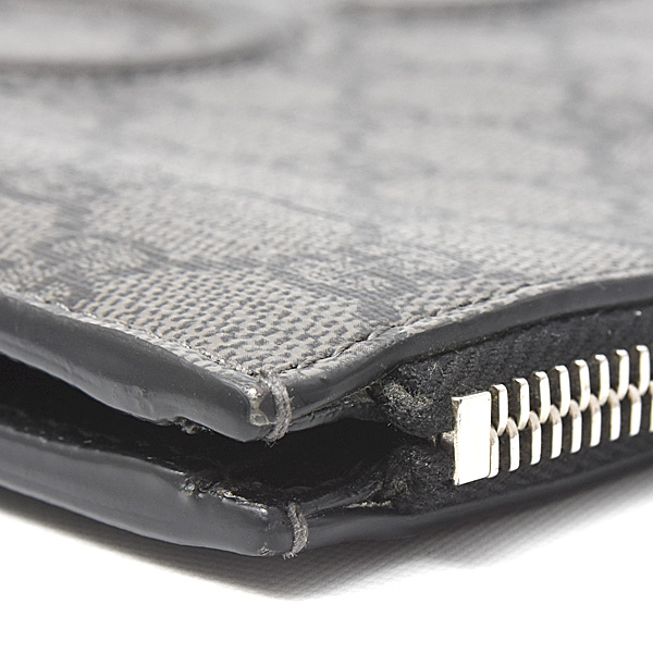 グッチ バッグ メンズ GGスプリーム クラッチバッグ セカンドバッグ PVC グレー GUCCI 768374 中古