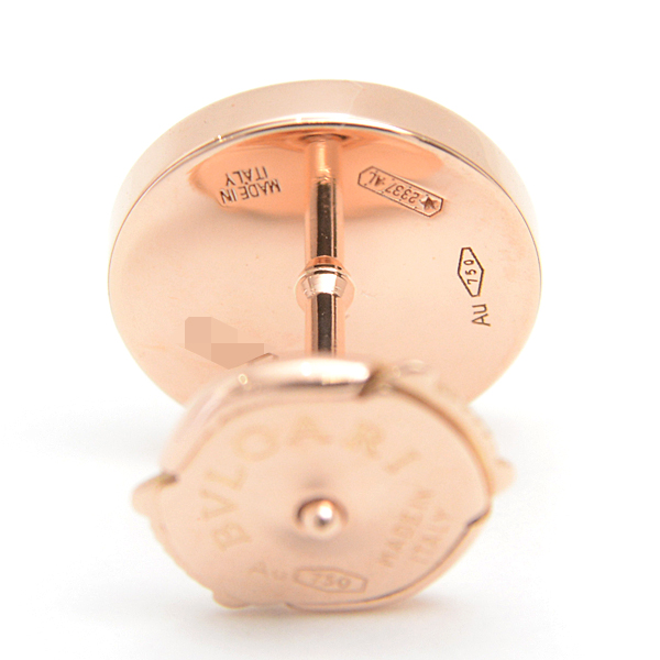 ブルガリ ピアス レディース メンズ 750PG ブルガリブルガリ パヴェダイヤ ピンクゴールド 片耳 750PG BVLGARI 中古