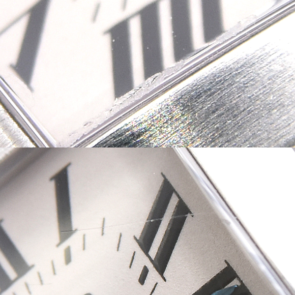 カルティエ 時計 レディース タンクフランセーズSM 電池式 ホワイト文字盤 ステンレス ゴールド Cartier W51007Q4 SS×750YG 中古