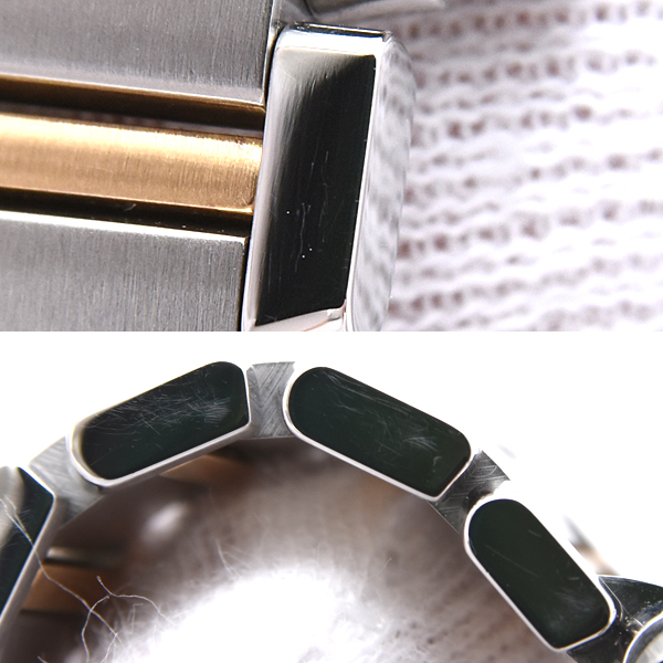 カルティエ 時計 レディース タンクフランセーズSM 電池式 ホワイト文字盤 ステンレス ゴールド Cartier W51007Q4 SS×750YG 中古