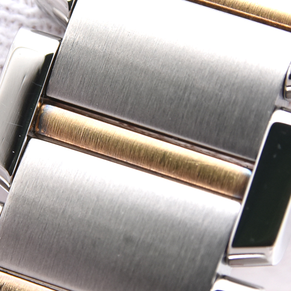 カルティエ 時計 レディース タンクフランセーズSM 電池式 ホワイト文字盤 ステンレス ゴールド Cartier W51007Q4 SS×750YG 中古