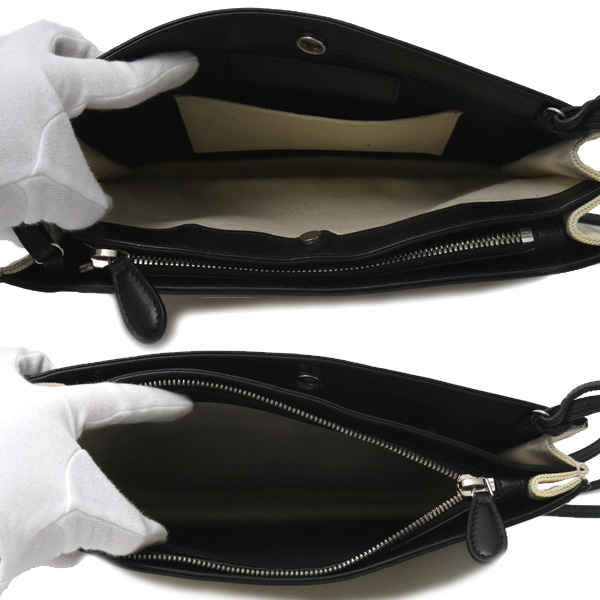 バレンシアガ バッグ レディース ネイビーポシェット ショルダーバッグ キャンバス オフホワイト系 BALENCIAGA 中古
