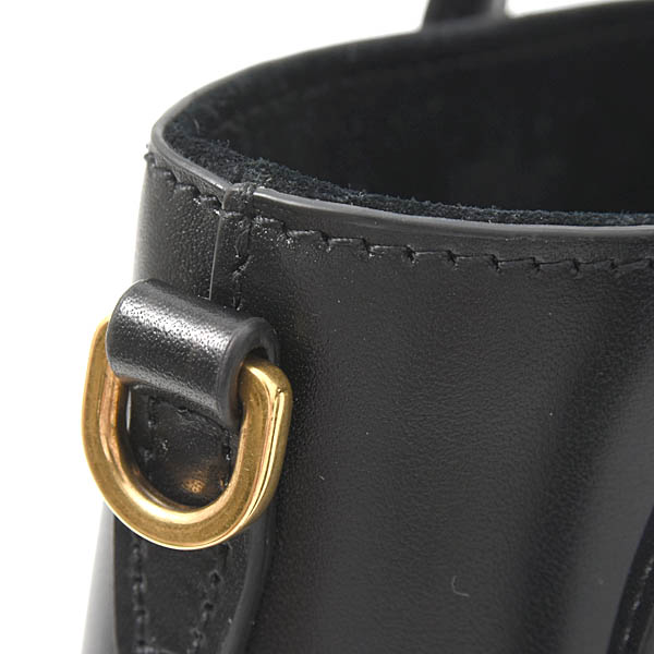 サンローラン バッグ レディース ミニ トイ ショッピング 2WAYハンドバッグ カーフ ブラック SAINT LAURENT 773995 中古