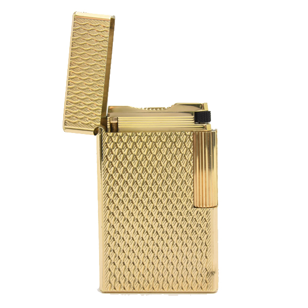 デュポン ライン1 ローラガスライター うろこ模様 ゴールド メンテナンス済み S.T.Dupont 中古