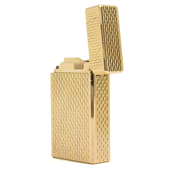 デュポン ライン1 ローラガスライター うろこ模様 ゴールド メンテナンス済み S.T.Dupont 中古