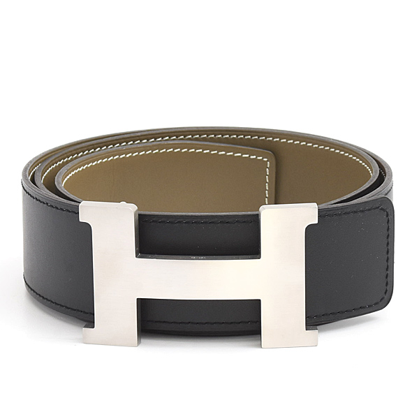 エルメス ベルト メンズ コンスタンス Hベルト サイズ90 リバーシブル ブラック×エトゥープ □O刻 カーフ HERMES 中古