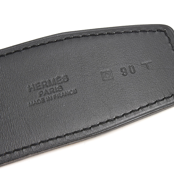 エルメス ベルト メンズ コンスタンス Hベルト サイズ90 リバーシブル ブラック×エトゥープ □O刻 カーフ HERMES 中古