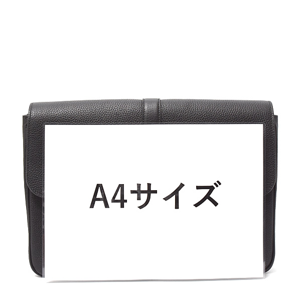 グッチ バッグ メンズ ビジネスバッグ クラッチバッグ ミディアム レザー ブラック GUCCI 816755 中古