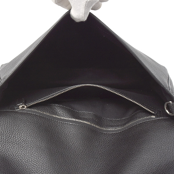 グッチ バッグ メンズ ビジネスバッグ クラッチバッグ ミディアム レザー ブラック GUCCI 816755 中古