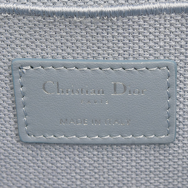 クリスチャンディオール バッグ レディース カナージュ エンブロイダリー バニティバッグ ブルー系 キャンバス Christian Dior 中古