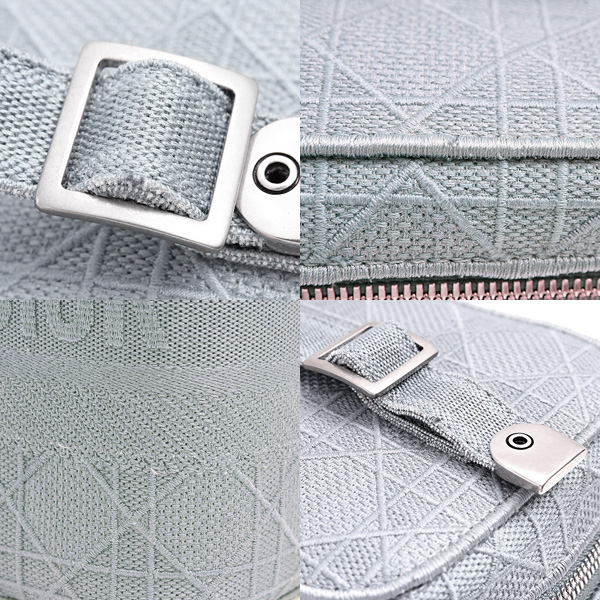 クリスチャンディオール バッグ レディース カナージュ エンブロイダリー バニティバッグ ブルー系 キャンバス Christian Dior 中古