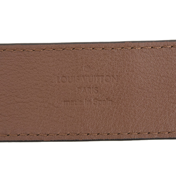 ルイヴィトン ベルト メンズ マイLVベルト アリゲーター 36mm リバーシブル ウッドバックル ブラウン Louis Vuitton N10010 中古