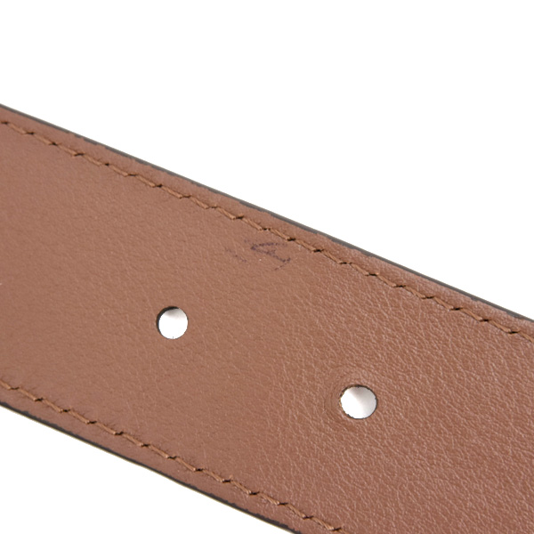 ルイヴィトン ベルト メンズ マイLVベルト アリゲーター 36mm リバーシブル ウッドバックル ブラウン Louis Vuitton N10010 中古
