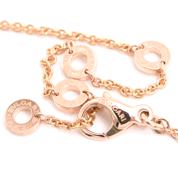 ブルガリ ネックレス レディース パレンテシ フルダイヤ ネックレス ピンクゴールド BVLGARI 750PG 中古