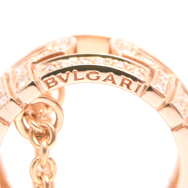 ブルガリ ネックレス レディース パレンテシ フルダイヤ ネックレス ピンクゴールド BVLGARI 750PG 中古