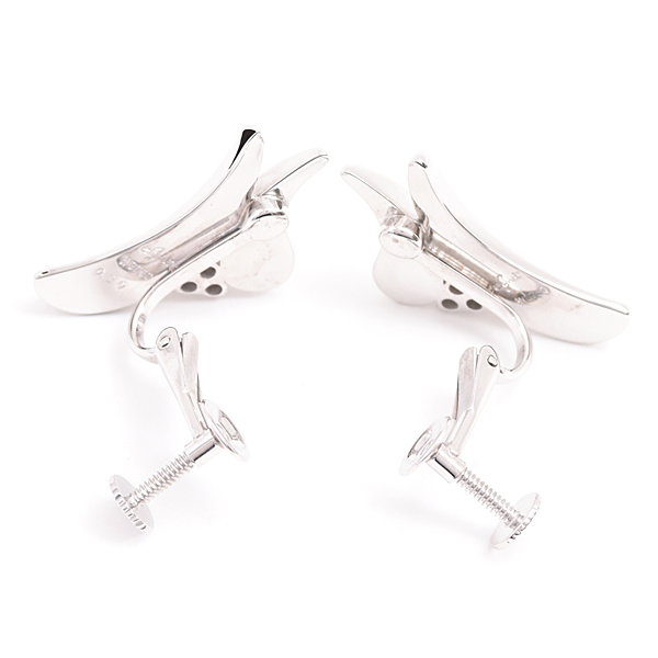 ジュネ イヤリング レディース ダイヤモンド イヤリング D0.20ct×2 ホワイトゴールド K18WG×K14WG Jeunet 中古
