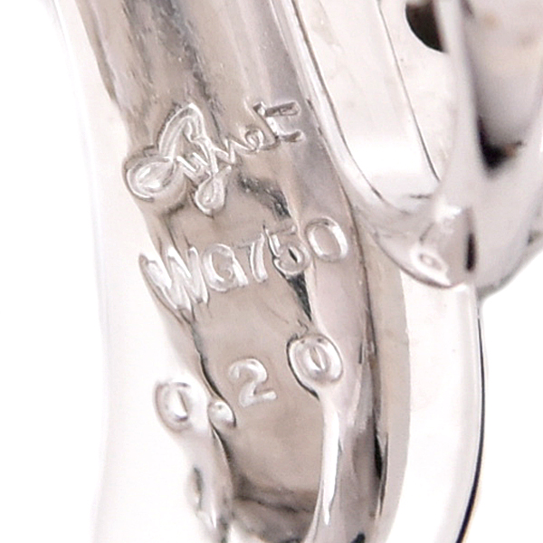 ジュネ イヤリング レディース ダイヤモンド イヤリング D0.20ct×2 ホワイトゴールド K18WG×K14WG Jeunet 中古