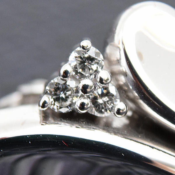 ジュネ イヤリング レディース ダイヤモンド イヤリング D0.20ct×2 ホワイトゴールド K18WG×K14WG Jeunet 中古