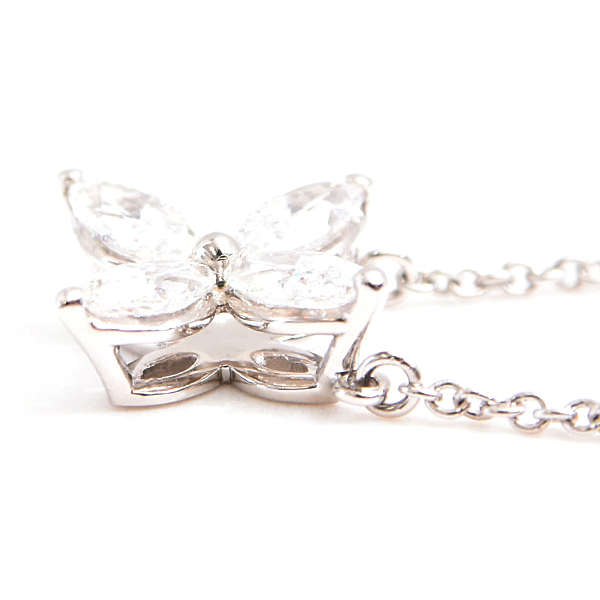 ティファニー ネックレス レディース ビクトリア ミディアム ダイヤモンド ネックレス プラチナ TIFFANY PT950 中古