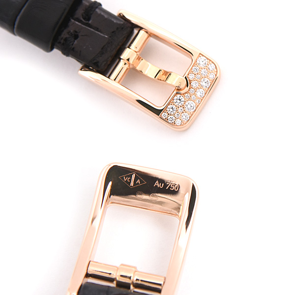 ヴァンクリーフ&アーペル 時計 レディース スウィートアルハンブラ ダイヤモンド 電池式 シェル文字盤 750PG Van Cleef & Arpels 2386240 中古