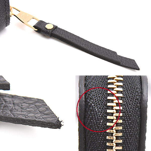 ルイヴィトン 財布 レディース モノグラムアンプラント ジッピーコインパース 小銭入れ ブラック ノワール Louis Vuitton M60574 中古