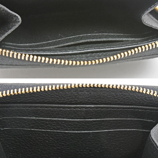 ルイヴィトン 財布 レディース モノグラムアンプラント ジッピーコインパース 小銭入れ ブラック ノワール Louis Vuitton M60574 中古