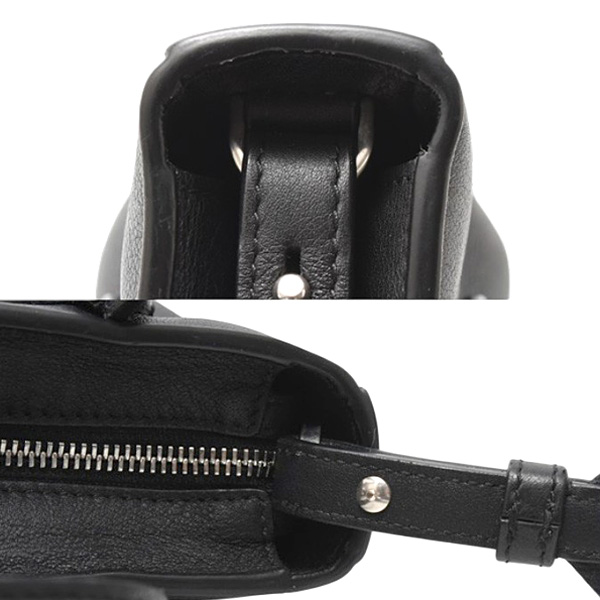 フェラガモ バッグ レディース メンズ ミニ ショルダーバッグ レザー ブラック FERRAGAMO 241681 中古