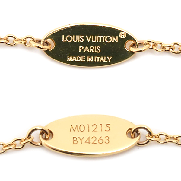 ルイヴィトン ネックレス レディース LV アイコニック エナメル ピンク フラワーチャーム M01215 Louis Vuitton 中古