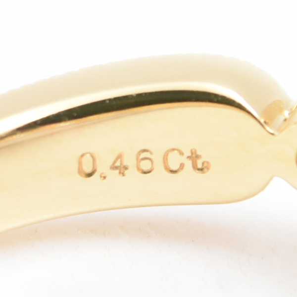 ミキモト 指輪 レディース ゴールデンパール×ダイヤ リング 10.7mm 0.46ct 11.5号 ゴールド MIKIMOTO K18 中古