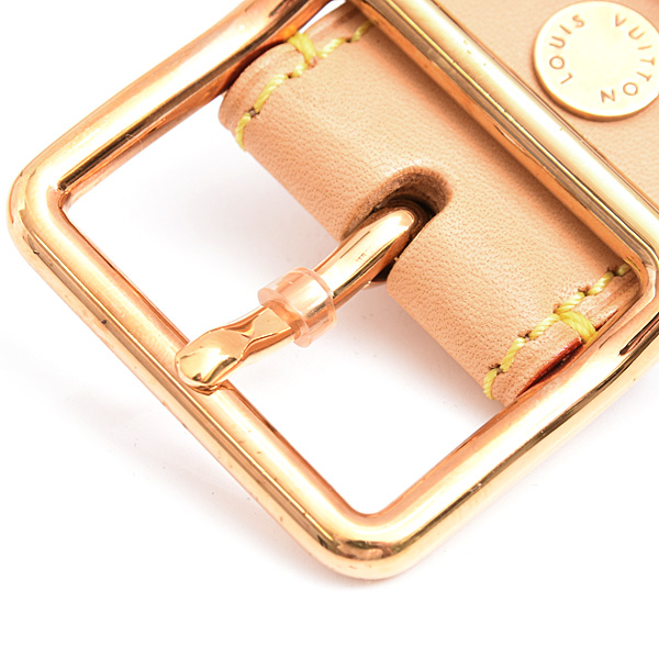 ルイヴィトン ベルト メンズ レディース モノグラム ウォーターカラー サンチュール ベルト 95/38 ブロン Louis Vuitton M9623V 中古